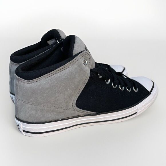 Converse Chuck Taylor CTAS High Street Mid Men 9.5 Shoes Grey Black Sneaker New - Picture 9 of 10